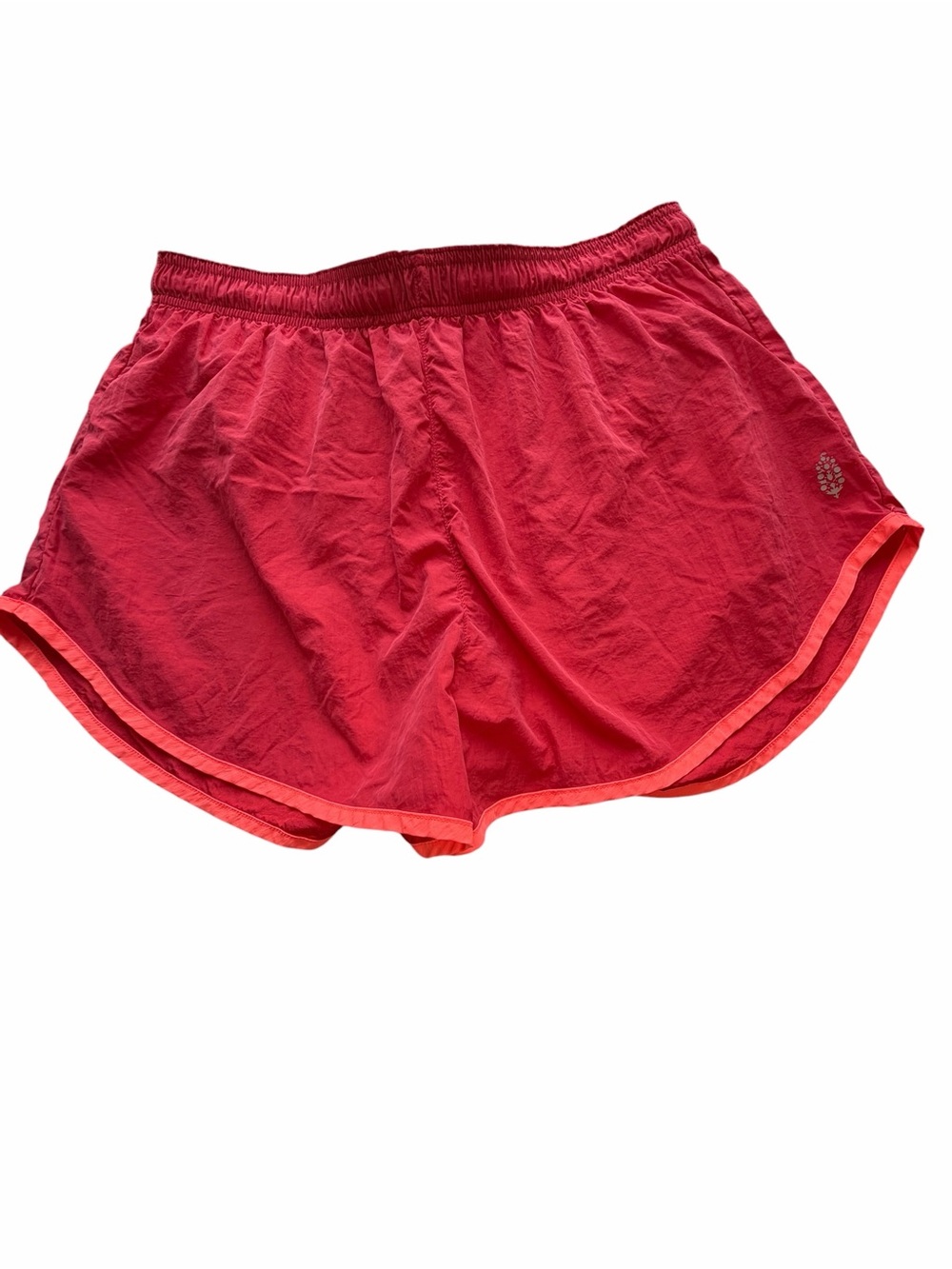 FP Movement by Free People Coral Red Running Shorts with Neon Trim